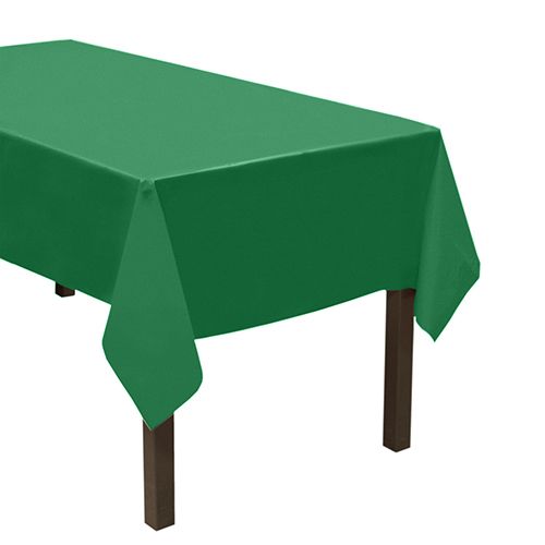 Green Rectangular Plastic Table Cover (54&quot; X 108&quot; )