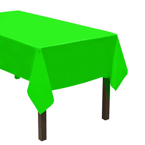 Lime Green Rectangular Plastic Table Cover (54&quot; X 108&quot; )