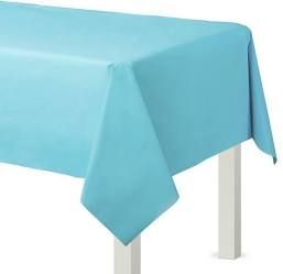 Turquoise Rectangular Plastic Table Cover (54&quot; X 108&quot; )