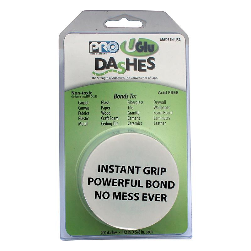 UGlu® 650 Dashes Roll 20 mils adhesive squares 1/2&quot;x5/8&quot; roll.
