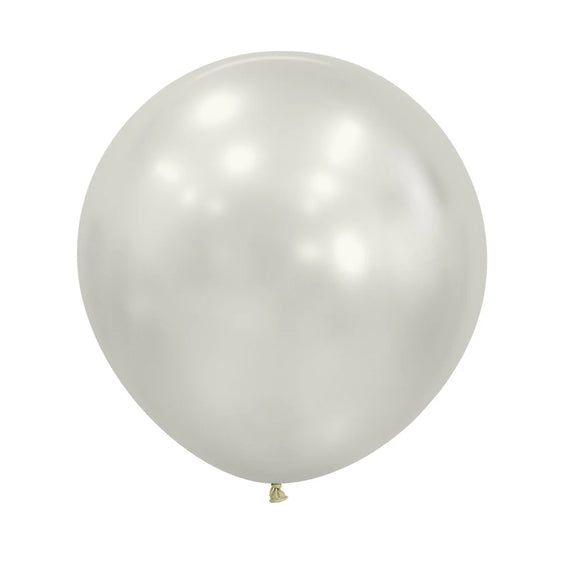 18&quot; Sempertex Silk Oyster White Pearl (6 Per Bag)