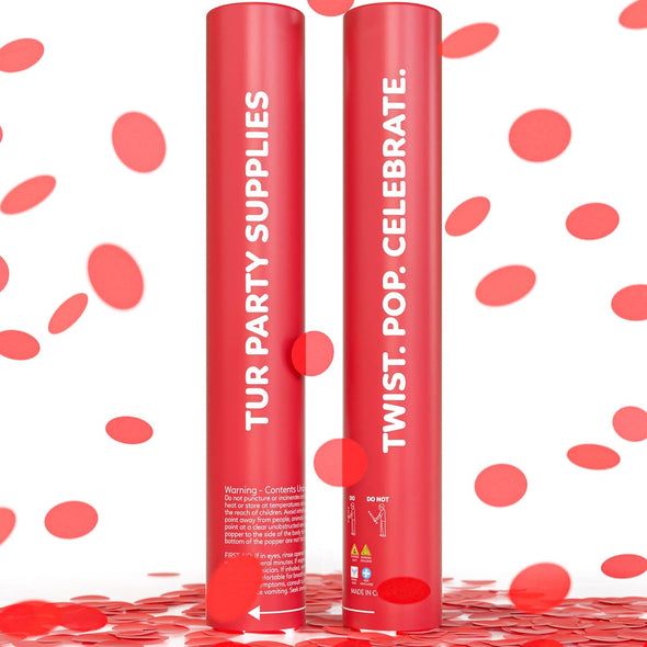 Rainbow Biodegradable Confetti 12&quot; Red (Each)