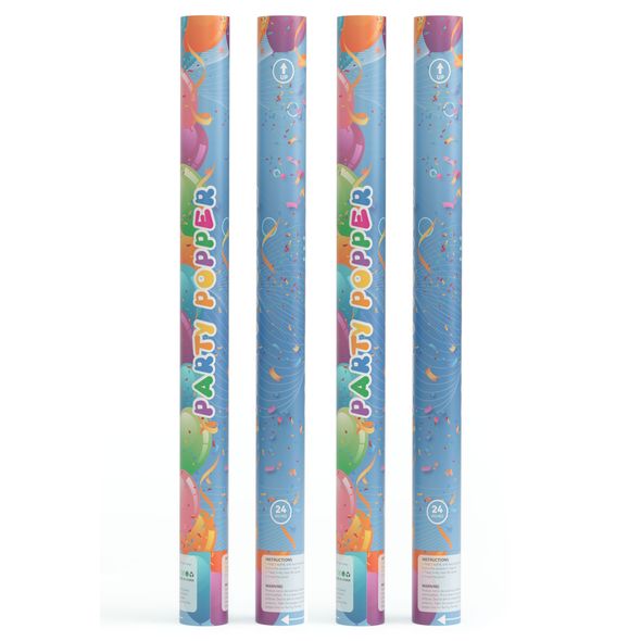 Biodegradable Multicolor Confetti 24&quot; Cannon (Each)