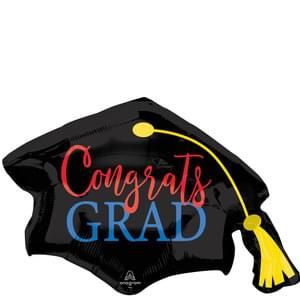 Congrats Grad Red &amp; Blue Super Shape