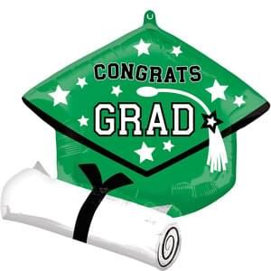 Anagram Green School Grad Cap