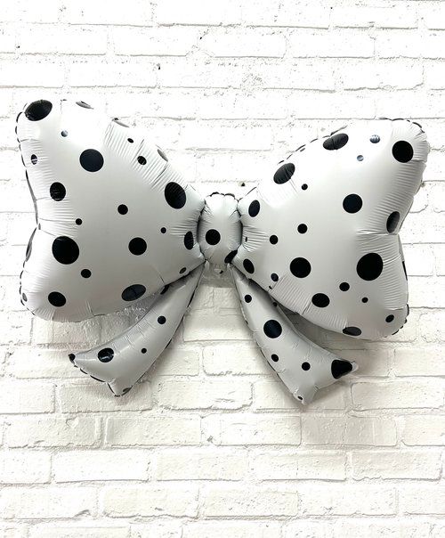 Polka Dot Printed Bow Balloon 40&quot;