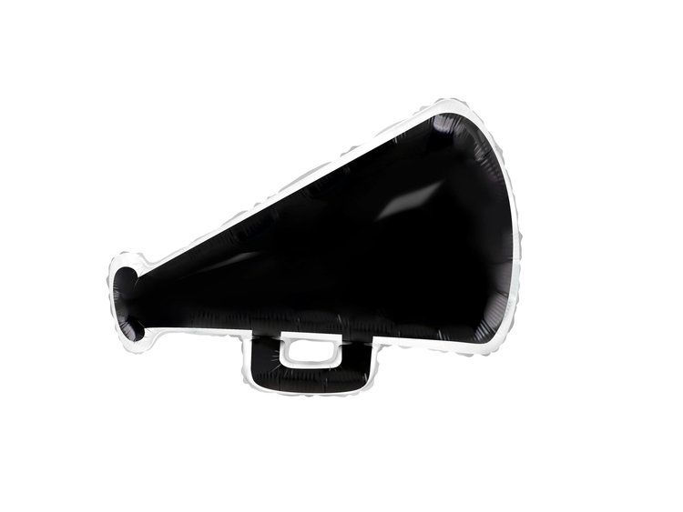 Black Cheer Megaphone Balloon 27&quot;