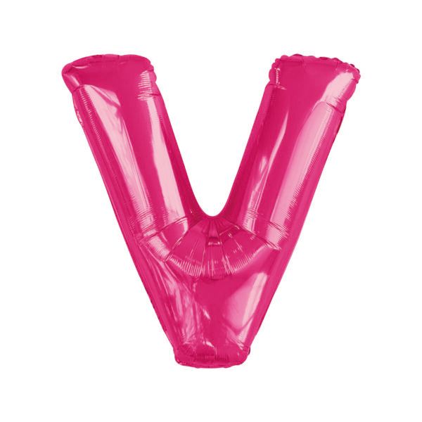 34&quot; Letter V Hot Pink