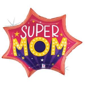 27&quot; Super Mom Burst Glitter