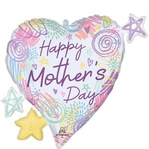 Mothers Day Sweet Scribbles Super Shape