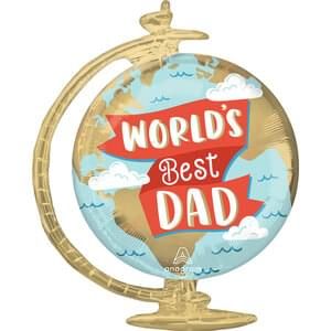 World&#39;s Best dad Globe Super shape