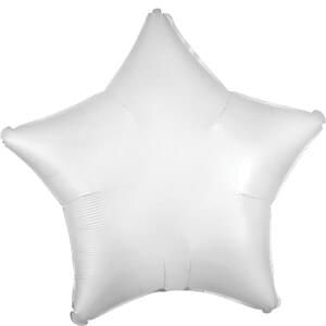 19&quot; White Satin Luxe Star