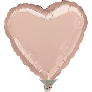 Rose Gold Heart 9&quot; Mini