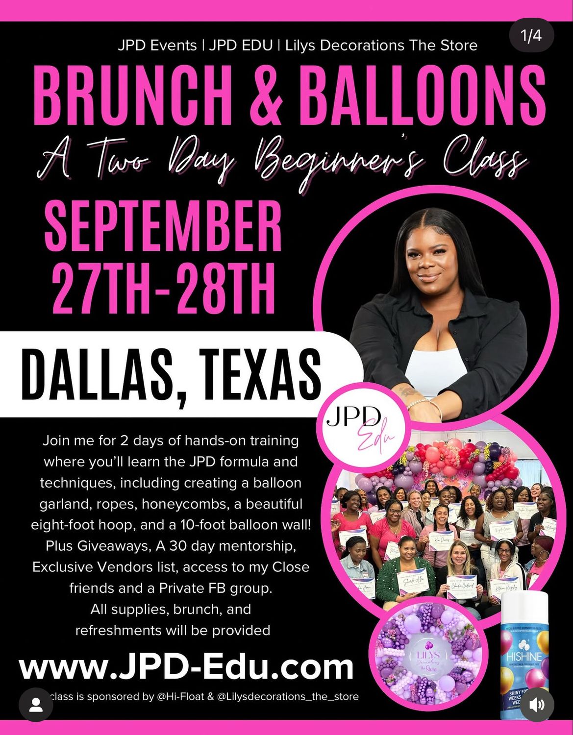 JPD BRUNCH AND BALLOONS IN DALLAS TEXAS 9/27-9/28 2025