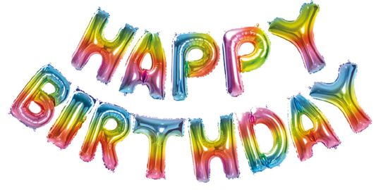 14&quot; Rainbow Happy Birthday Banner