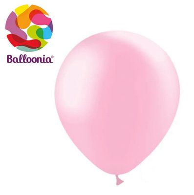 Balloonia 12” Metallic Baby Pink (100 Count)