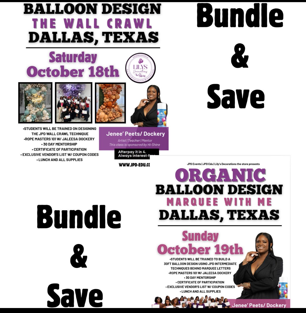 JPD DALLAS TEXAS TWO DAY BUNDLE October 18th-19th