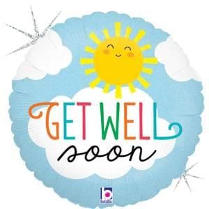 18&quot; Get Well Soon Sun Glitter