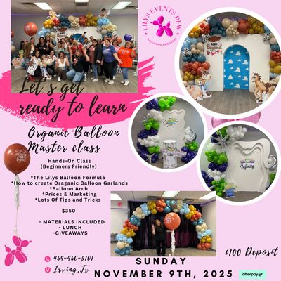Our Very Own Lilys Hands On MasterClass Sunday November 9th 2025