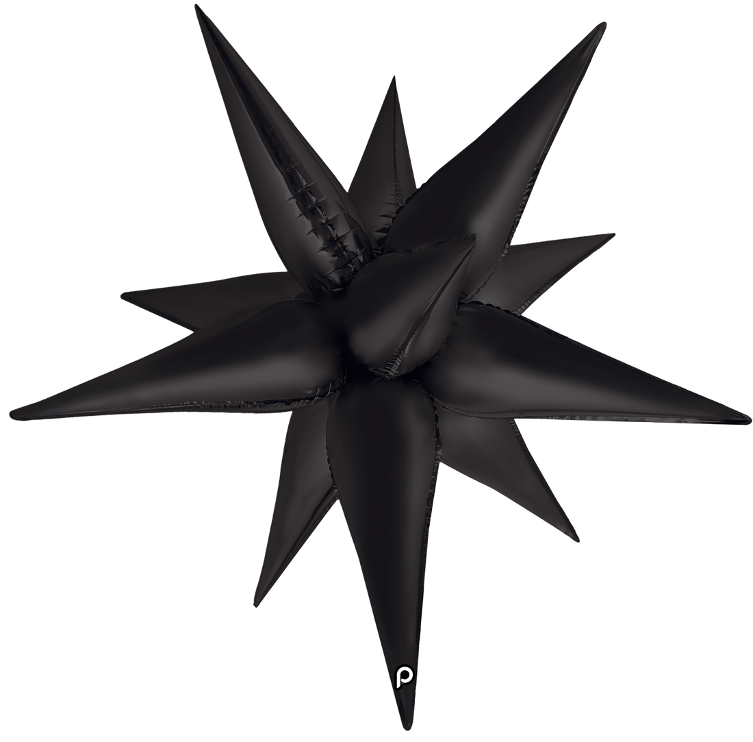 26&quot; Black Satin Prima  Starburst