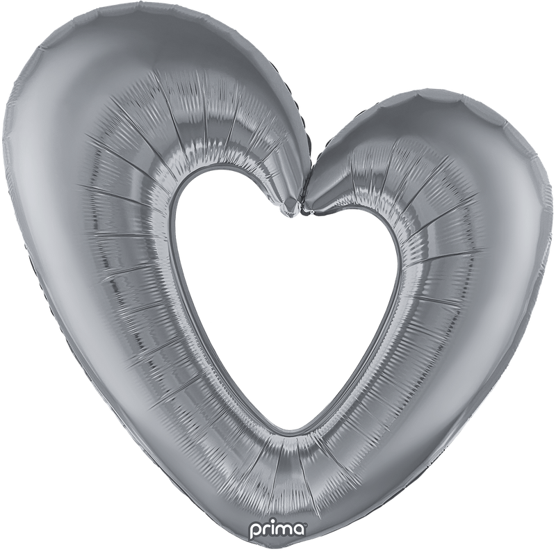 40&quot; Silver Open Heart