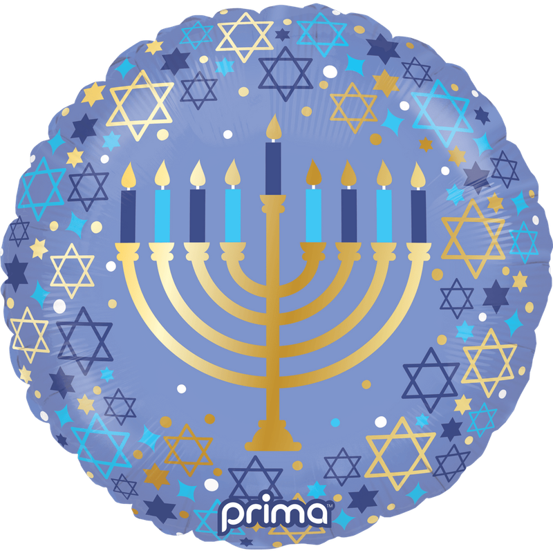 18&quot; Round Hanukkah-Menorah