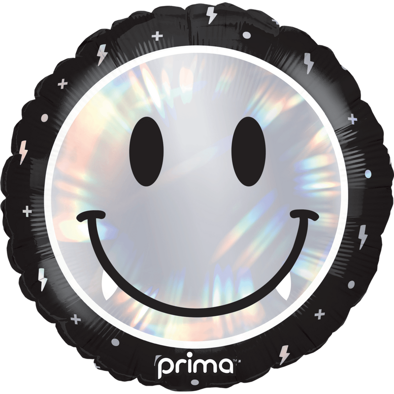 18" Holographic Silver Smile