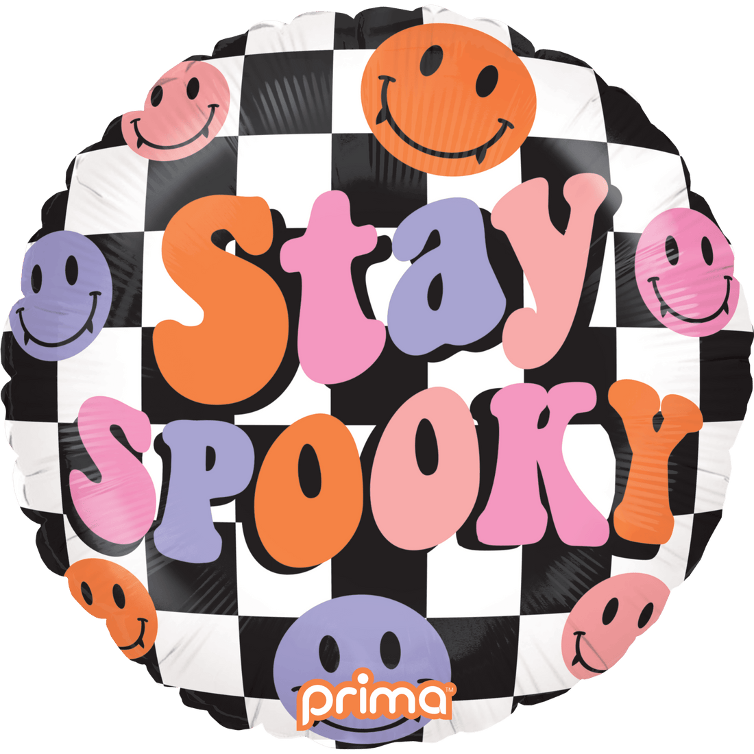 Prima 18&quot; Round Stray Spooky Checker