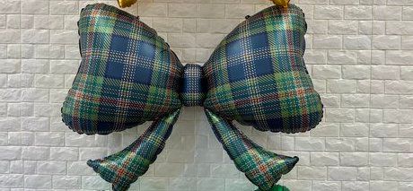 Plaid Bow Balloon 40&quot;