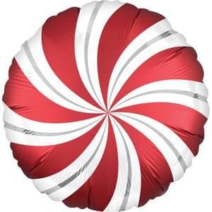 18&quot; Sangria Red Candy Swirls satin
