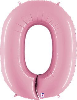 34&quot; Betallic Number 0 Pastel Pink Megaloon