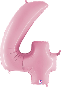 34&quot; Betallic Number 4 Pastel Pink Megaloon