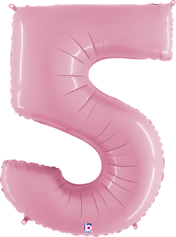 34&quot; Betallic Number 5 Pastel Pink Megaloon