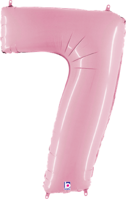 34&quot; Betallic Number 7 Pastel Pink Megaloon