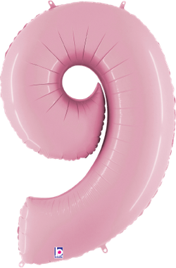 34&quot; Betallic Number 9 Pastel Pink Megaloon