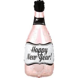 Happy New Year Rose Gold Bubbly Shape
