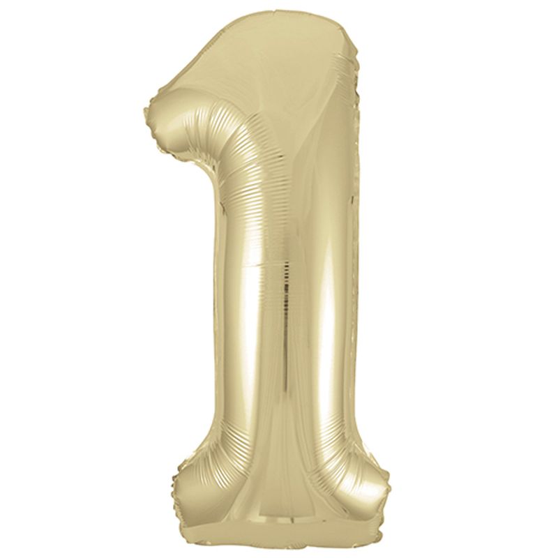 34" Number 1 White Gold Champagne