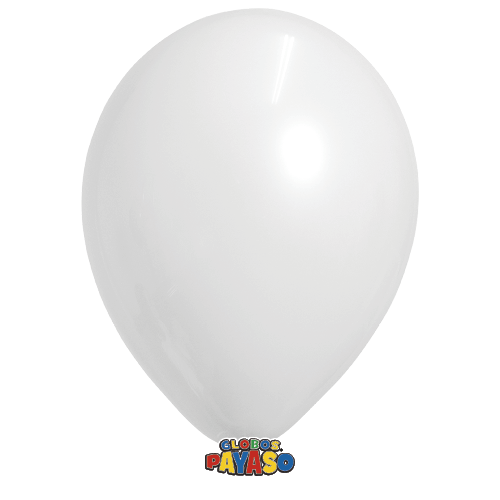 Globos Payaso 16" White (50 Per Bag)