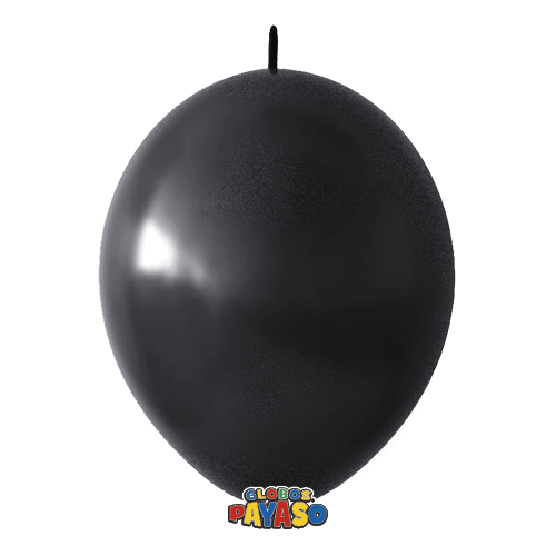 Globos Payaso 12" Linking Decorator Black (50 Per Bag)