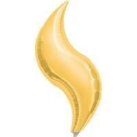 19" Gold Curve Shape