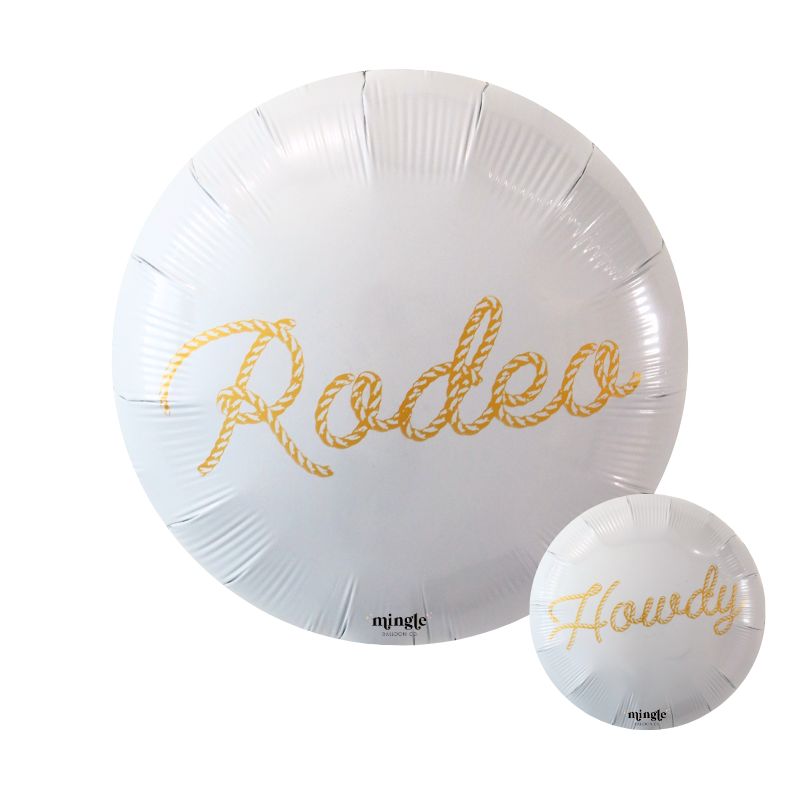 18" Rodeo Script Gold Round