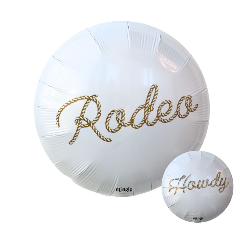 18" Rodeo Script Brown Round