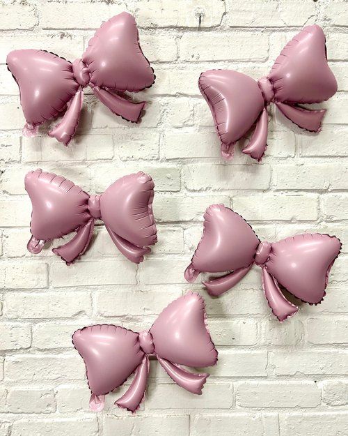 Mini Pink Bows 9" 5 Per Bag