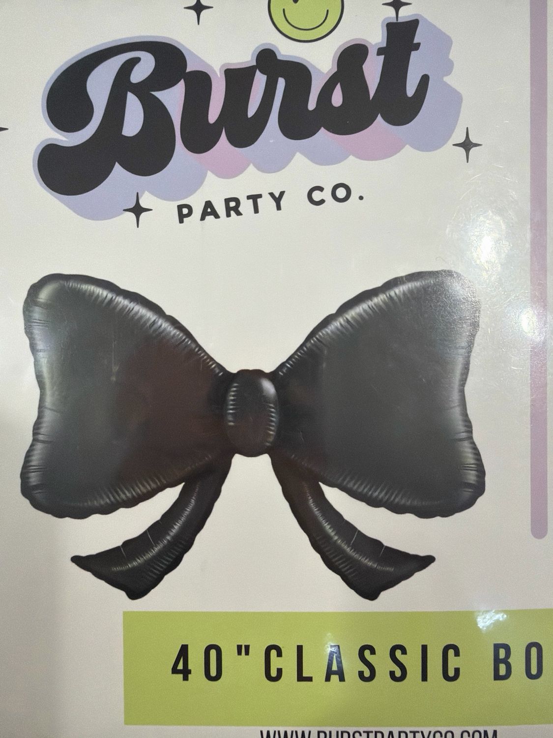 Black Bow Balloon 40"
