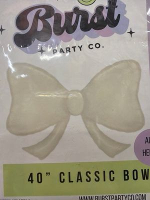 White Sand Bow Balloon 40"