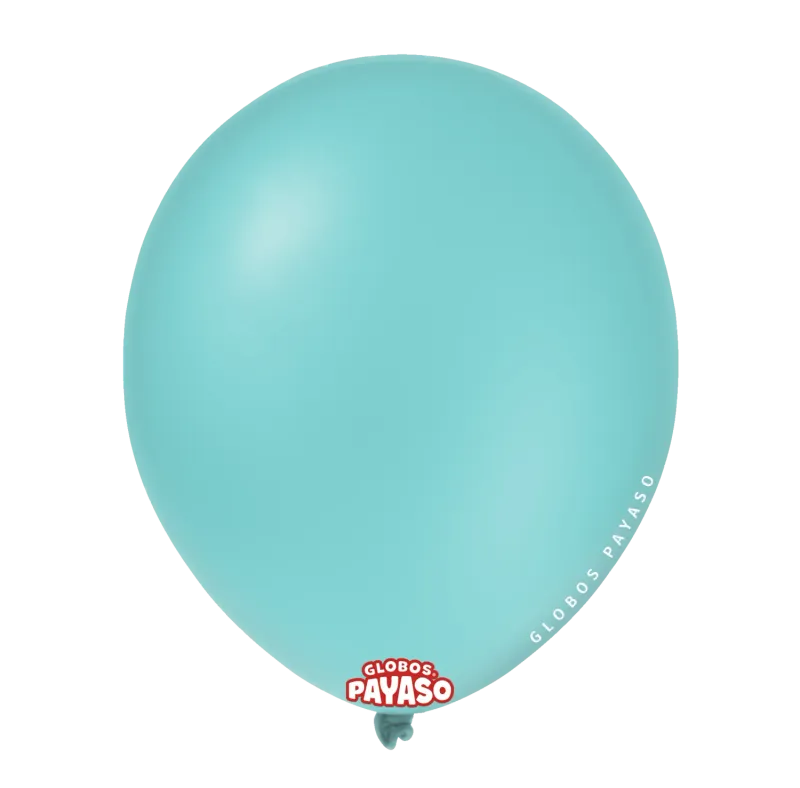 Globos Payaso 12" Aqua Blue (50 Per Bag)