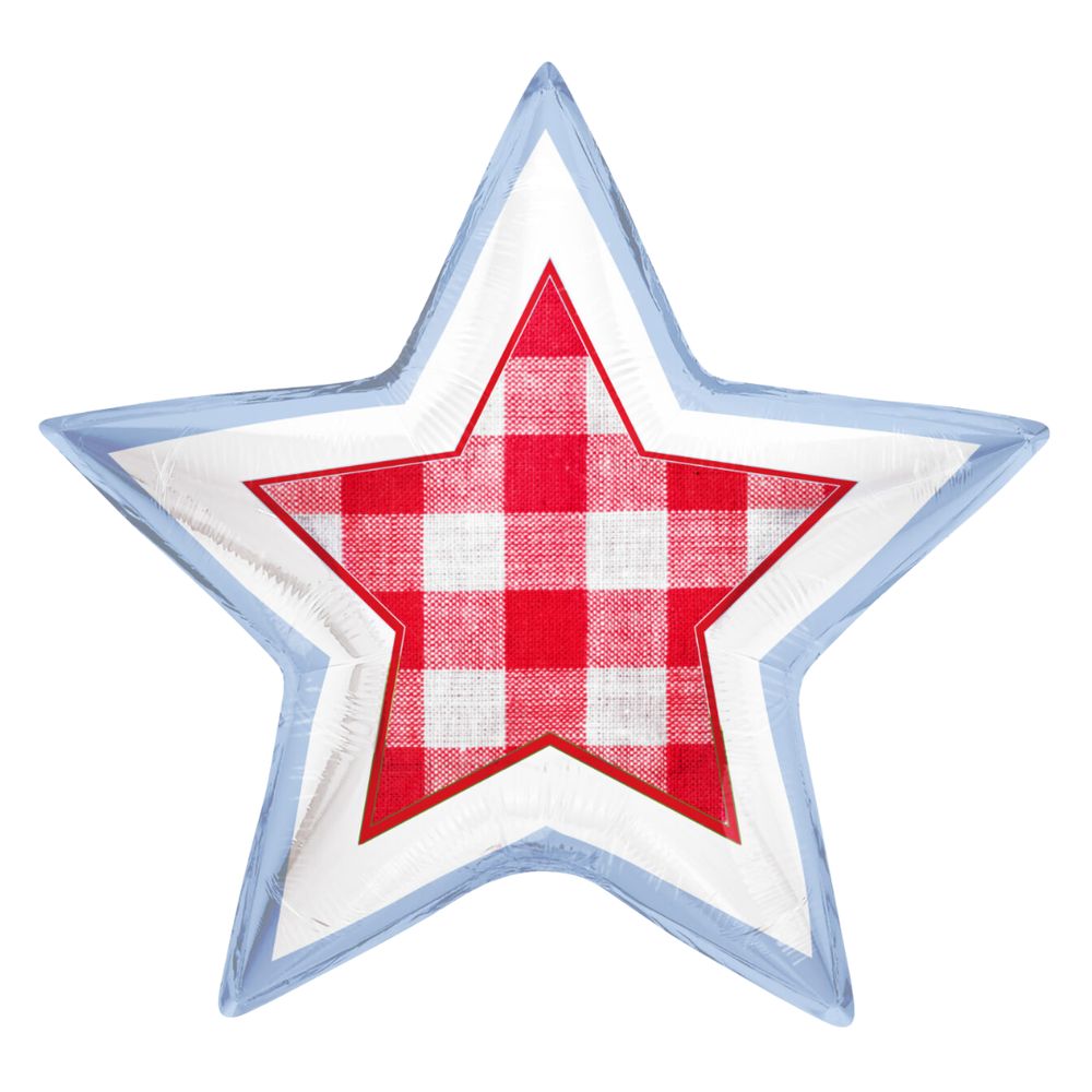 24" etc. Tuftex USA Gingham Foil Star