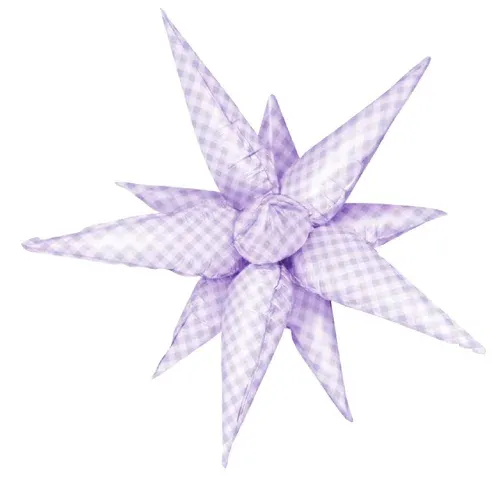 Lilac Gingham Starburst Balloon 40"