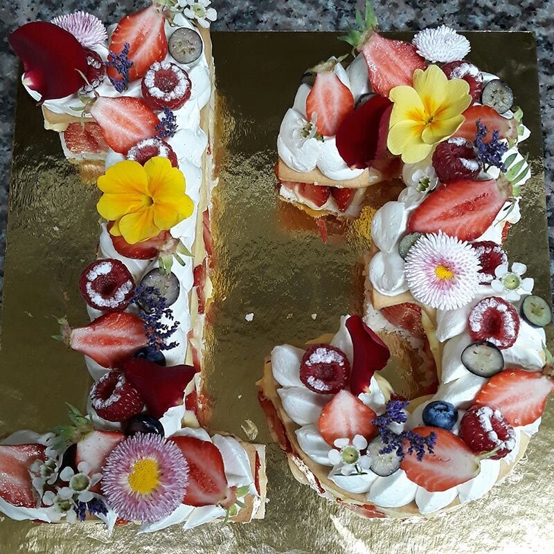 Number Cake Fruits rouges