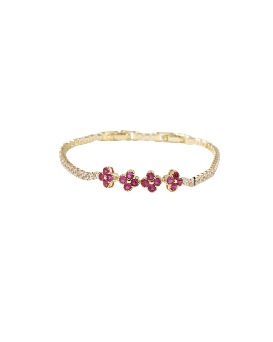 Aurora Tennis Bracelet - Baby Pink